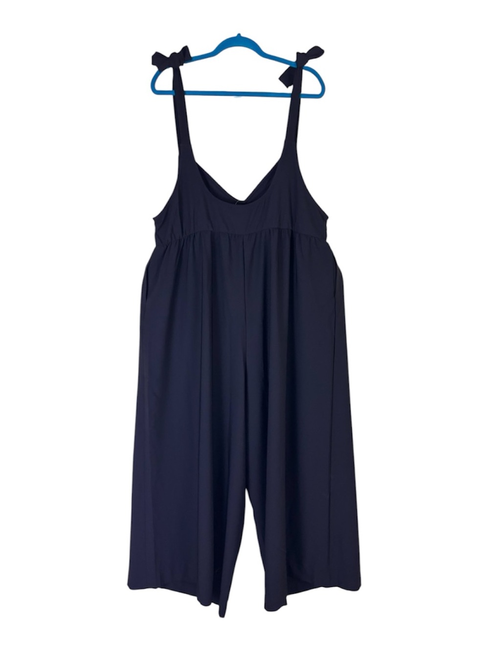 Women’s Soft Tie-Shoulder Wide-Leg Jumpsuit - Picture 2 of 11